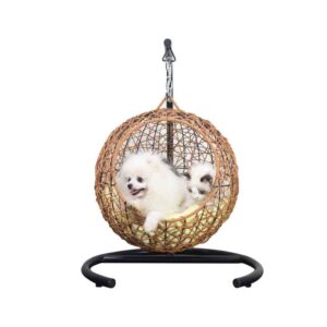 Cat nesting bed with plush mat