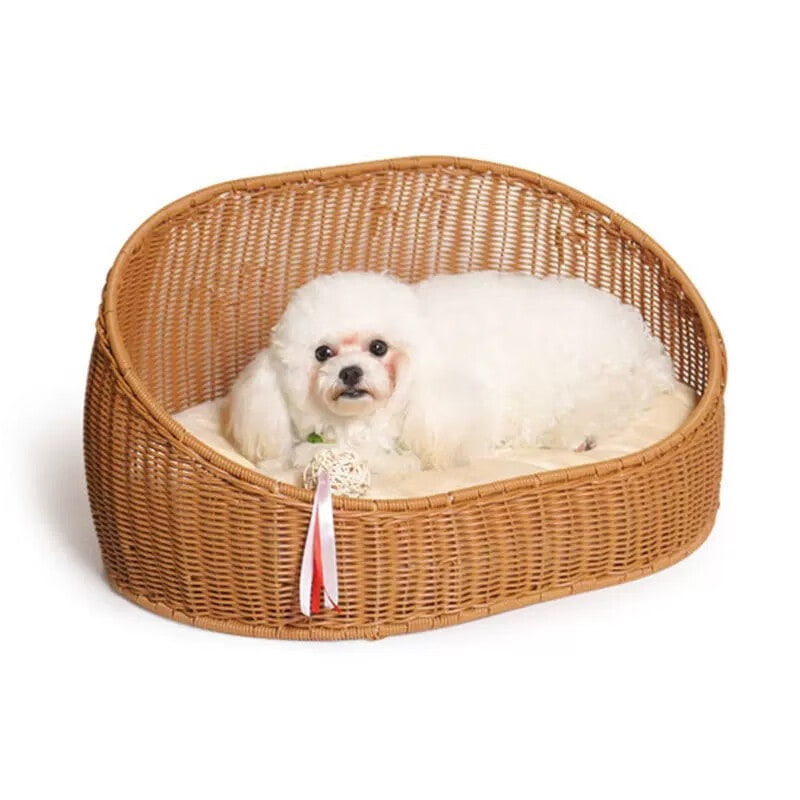 Wicker cute cat beds - warm cat basket bed - Image 2