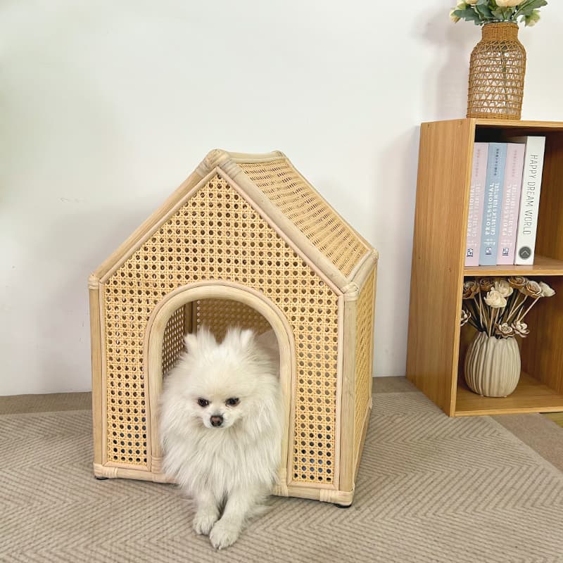 Dog kennel for puppy- Rattan pet nest - Image 4