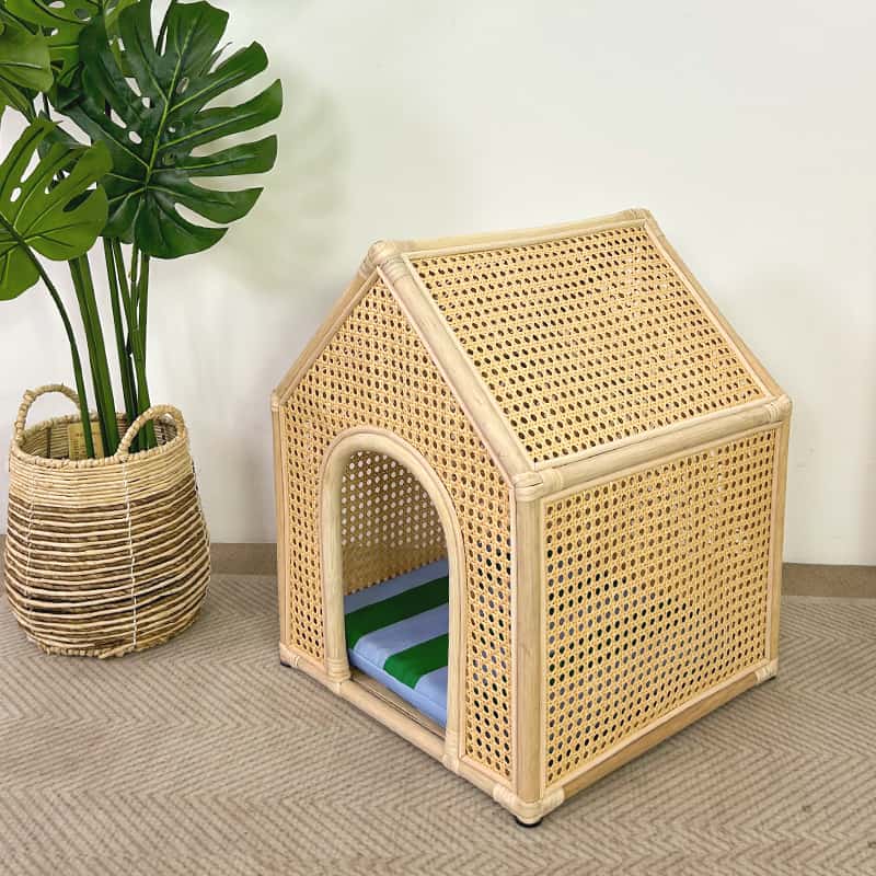 Dog kennel for puppy- Rattan pet nest - Image 3