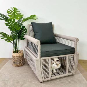 Cat bed, PP rope woven chairs