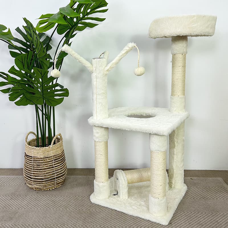 White cat tree - cat scratching furniture - Image 3