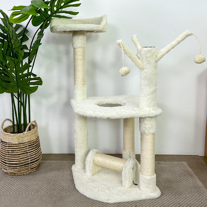 White cat tree - cat scratching furniture - Image 5
