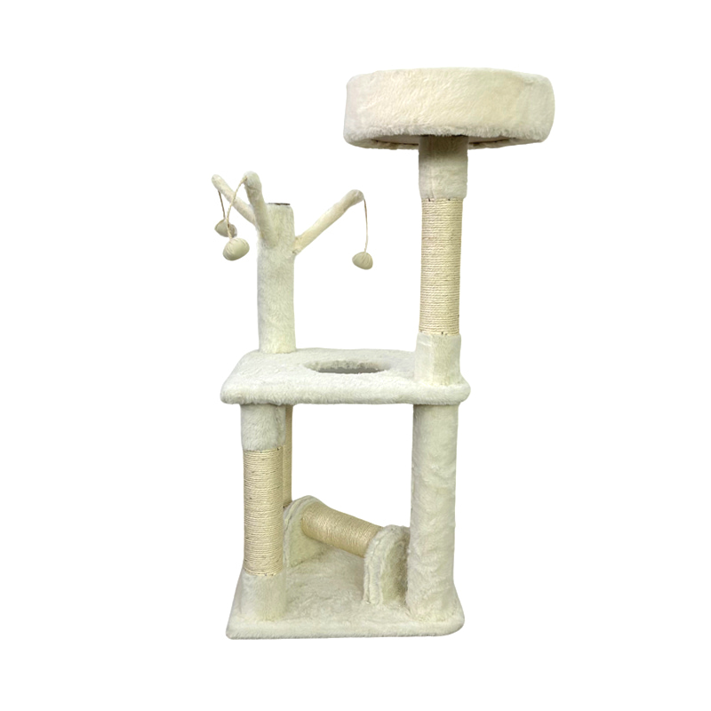 White cat tree - cat scratching furniture
