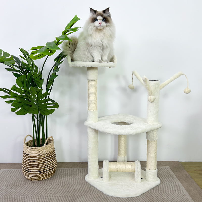 White cat tree - cat scratching furniture - Image 4