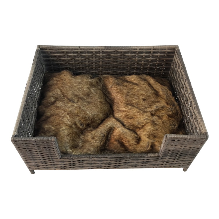 Rattan Pet Bed - Wicker Dog Sofa for Doggy and Cat - Image 2