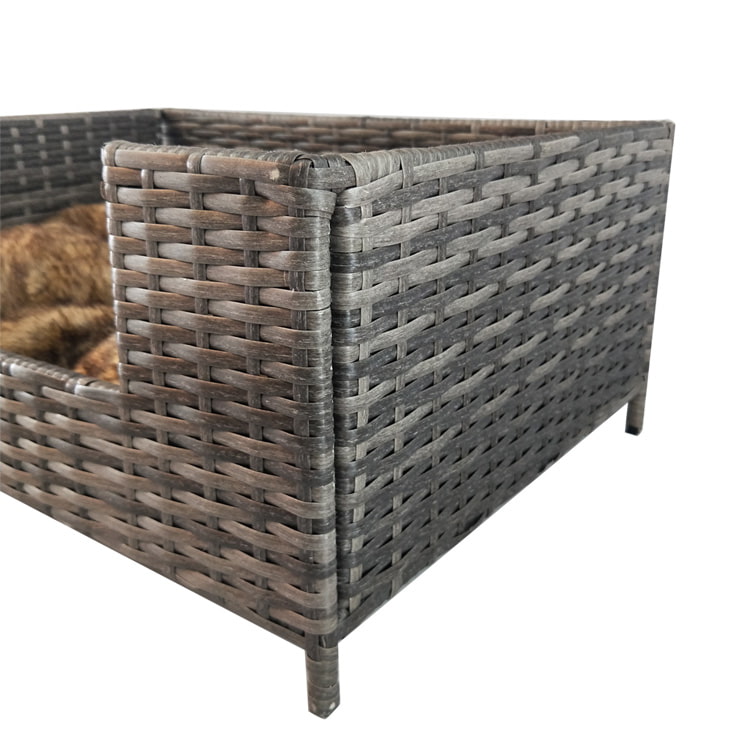 Rattan Pet Bed - Wicker Dog Sofa for Doggy and Cat - Image 3
