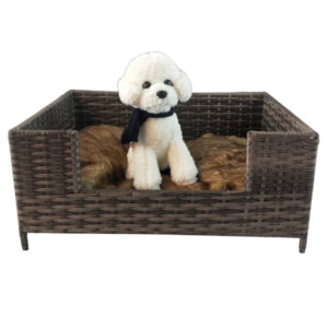 Rattan Pet Bed - Wicker Dog Sofa for Doggy and Cat