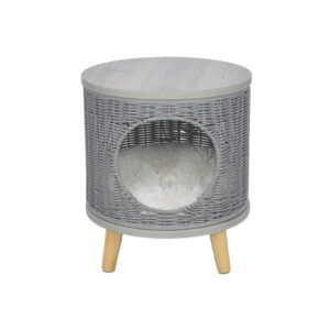 Elevated cat bed - Rattan cat house bed