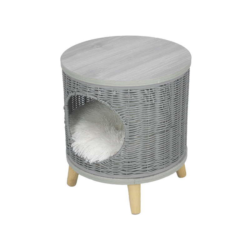 Elevated cat bed - Rattan cat house bed - Image 4