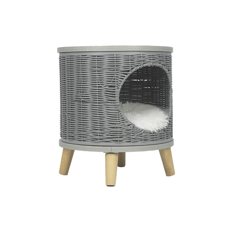 Elevated cat bed - Rattan cat house bed - Image 5