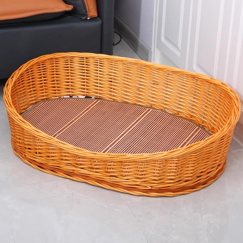 Circle Dog basket bed - Rattan kennel bed - Image 4