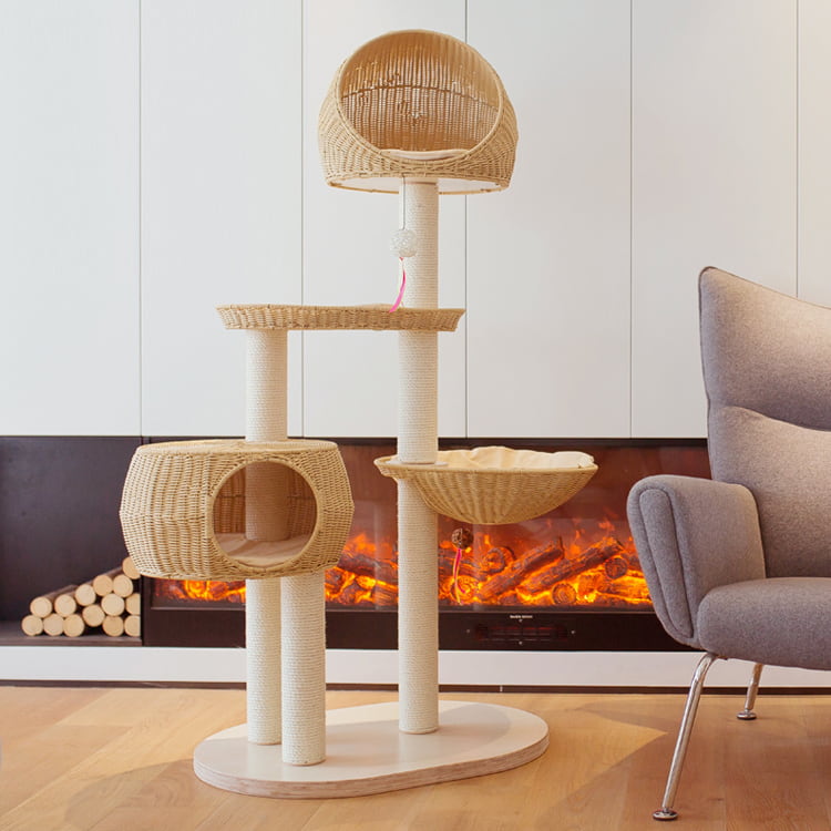 Cat tree with Scratching Posts, Perch, Dangling Balls - Image 4