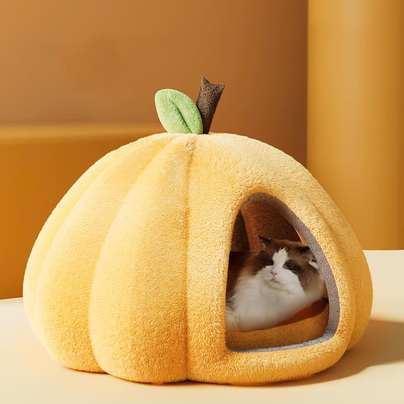 Modern enclosed cat bed with detachable flannelette cushions - Image 2