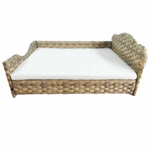 Rattan Pet Sofa, Raised Wicker Dog Bed, Cat Couch