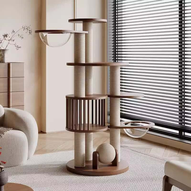 Modern wood cat tree for large cat - Image 3