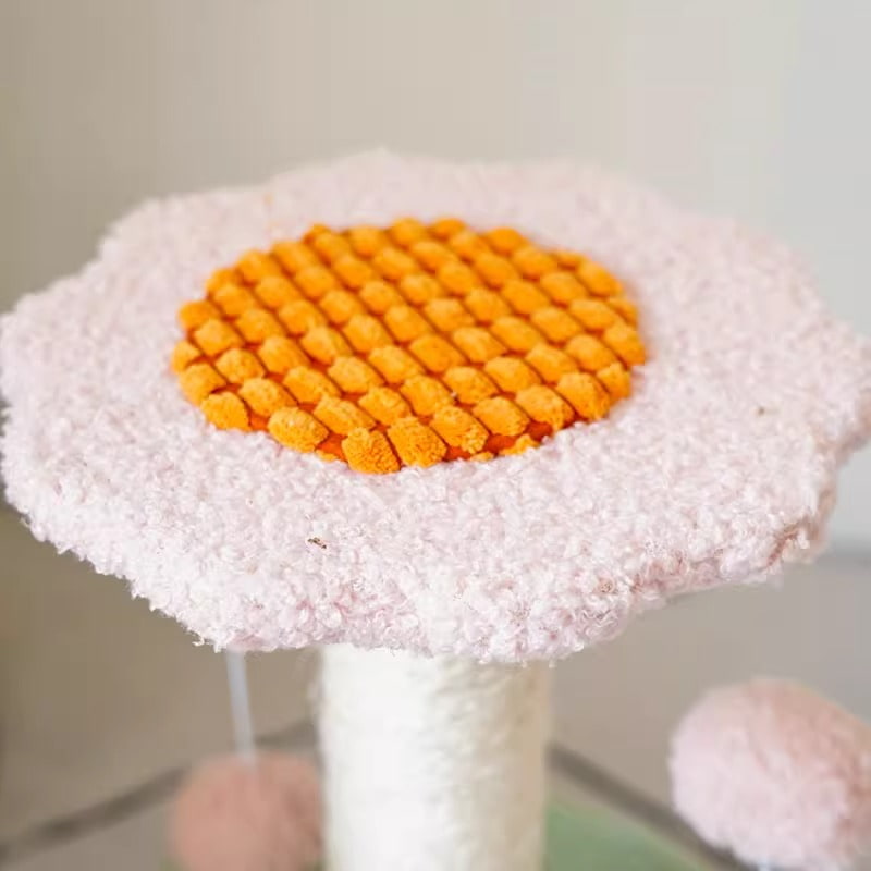 Sunflower Cat Scratching Post with Interactive Toys - Image 2