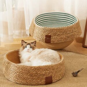 Rattan Pet Bed for cats and puppy - Circle Dog Bed