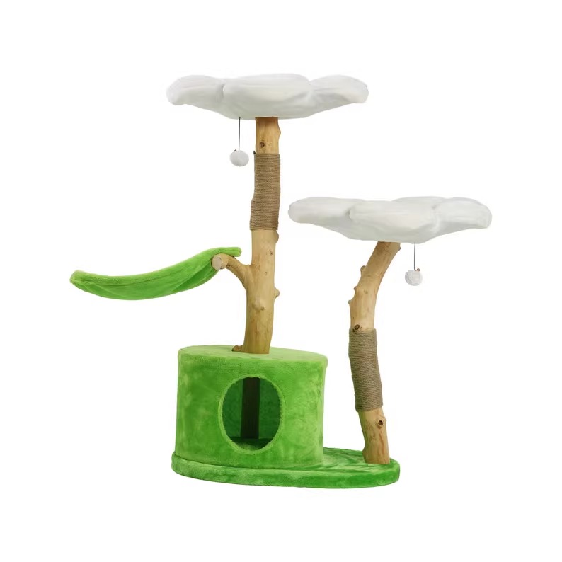 Luxury Floral-Themed Cat Furniture, cat scratching post