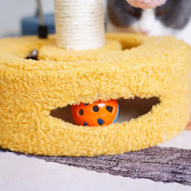 Sunflower Cat Scratching Post with Interactive Toys - Image 4