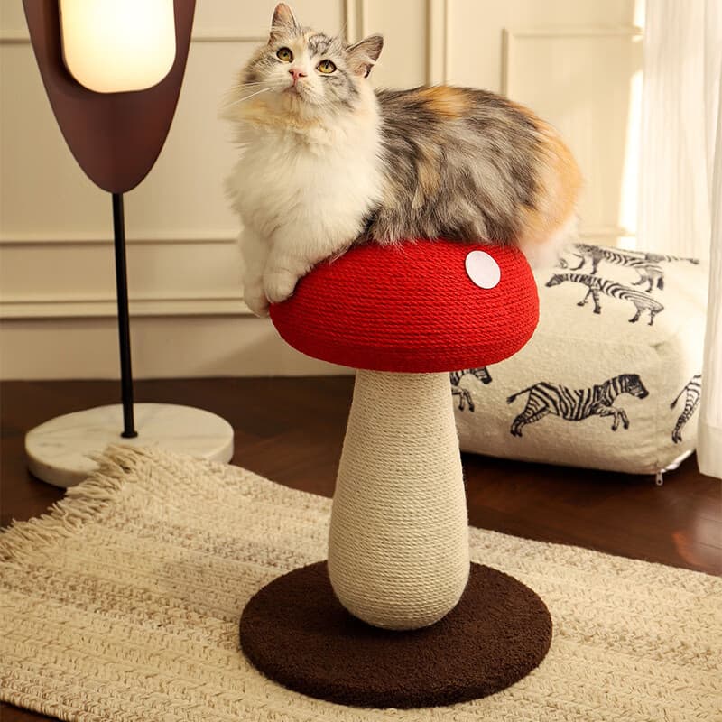Mushroom shaped cat tree scratching post - Image 2