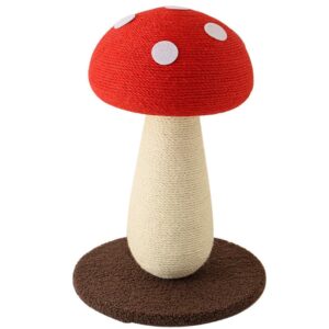 Mushroom shaped cat tree scratching post