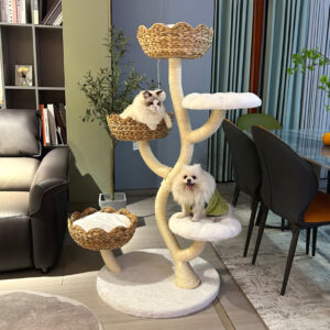 Hand-woven  climbing frame large three-dimensional indoor luxury climbing cat frame cat tree cat nest
