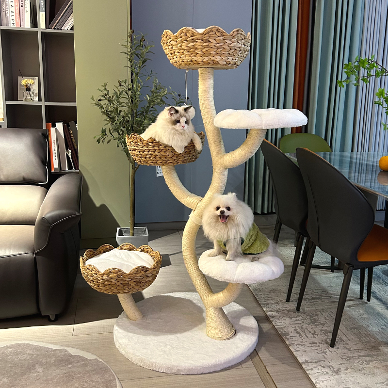 Hand-woven  climbing frame large three-dimensional indoor luxury climbing cat frame cat tree cat nest