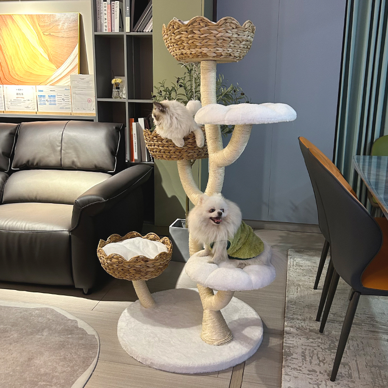 Hand-woven  climbing frame large three-dimensional indoor luxury climbing cat frame cat tree cat nest - Image 2