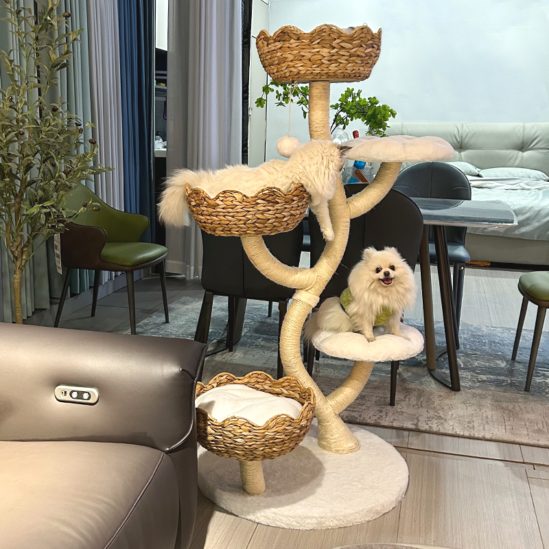 Hand-woven  climbing frame large three-dimensional indoor luxury climbing cat frame cat tree cat nest - Image 4