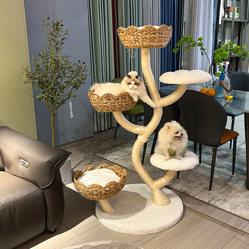 Hand-woven  climbing frame large three-dimensional indoor luxury climbing cat frame cat tree cat nest - Image 5