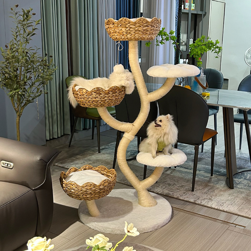 Hand-woven  climbing frame large three-dimensional indoor luxury climbing cat frame cat tree cat nest - Image 6