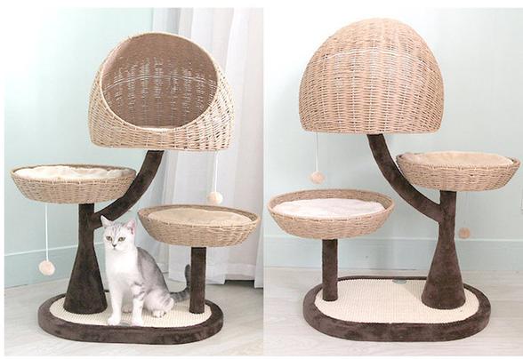 Cat climbing frame cat house climbing frame woven cat house - Image 3