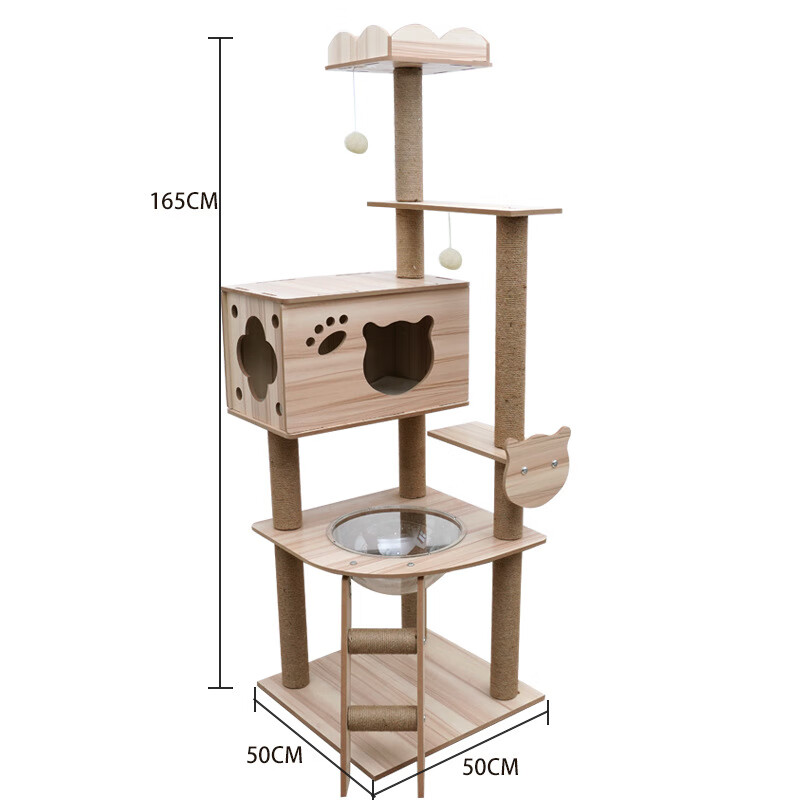 Cat Climbing Tower Frame Cat Scratching Board Cat Tree Pet Toys Space Capsule - Image 6